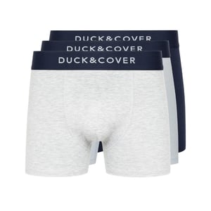 Duck and Cover Mens Sagnet Boxer Shorts (Pack of 3) (Blue/White/Grey)