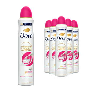 Dove Anti-Perspirant Deodorant Go Fresh with 72Hrs Protection 200ml, 6 Pack