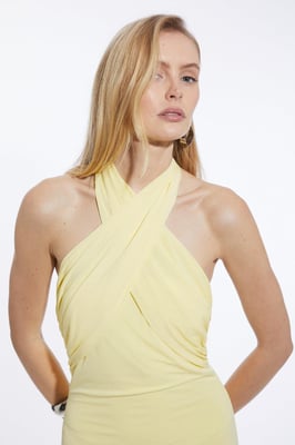Drapey Crepe Jersey Maxi Dress