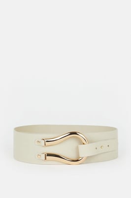 Leather Hardware Detail Waist Belt