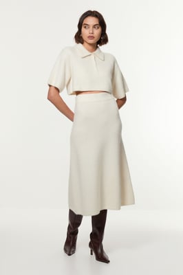 Alpaca Wool Fluffy Full Knit Skirt