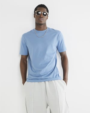 River Island Mens T-Shirt 3 Pack Mixed Colours Slim Fit