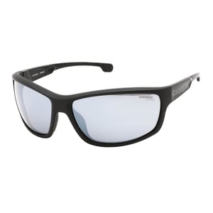 Carrera Caraduc zonnebril met zwart grijs montuur en zilveren spiegelglazen