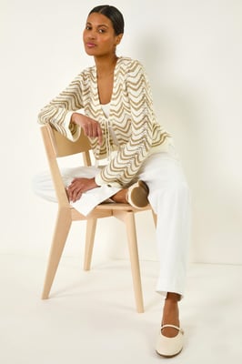 Textured Shimmer Wave Shrug
