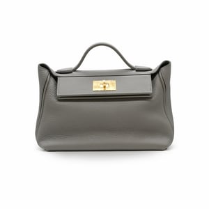 Hermès 24/24 Etain Togo Leather Bag - '10s