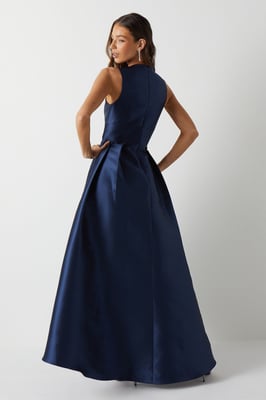 Coast Honoured Sleeveless Plunge Waterfall Twill Maxi Bridesmaid Dress