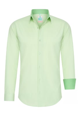 Pastelkleurig overhemd S - 6XL Slim Fit Katoenen stretch