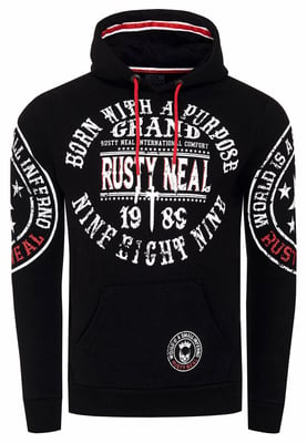 Streetwear trui met capuchon en prints