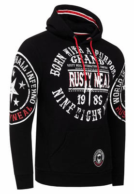 Streetwear trui met capuchon en prints