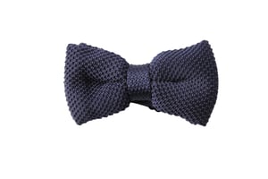 Navy Crochet Bow Tie