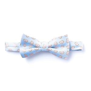 Light Blue Printed Bow Tie