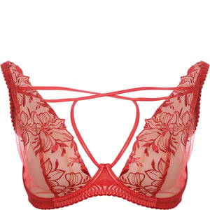Agent Provocateur Womens Ozella Plunge Bra In Red