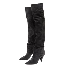 Saint Laurent Era 85 Over-the-Knee Suède Laarzen - '10s