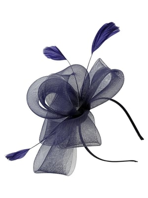 Flower & Feathers Fascinator Hat with Headband & Clip