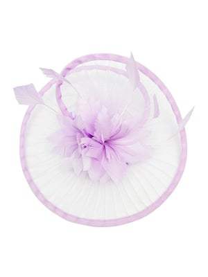 Spiral Circular Brim Fascinator with Feathers Burst