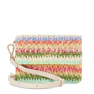 Dune Accessories Kissed - Raffia Crossbody Coin Purse