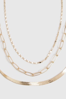 3 Pack Gold Layered Necklaces