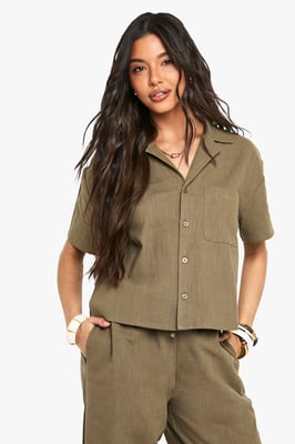 Linen Look Short Sleeve Shirt