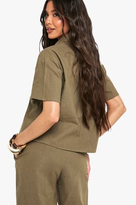 Linen Look Short Sleeve Shirt