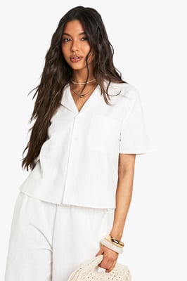 Linen Look Short Sleeve Shirt