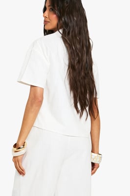 Linen Look Short Sleeve Shirt