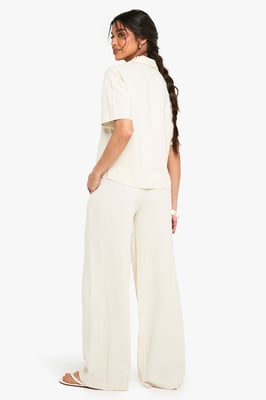Premium Linen Wide Leg Trousers