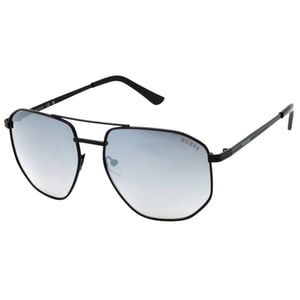Guess Smoke Mirrored Lens Shiny Black Zonnebril