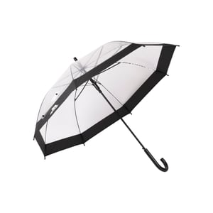 Trespass Unisex Adult Rainfall Clear POE Stick Umbrella (Black)