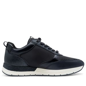 Tamaris Dames Marineblauwe Mode Veterschoenen met Rits