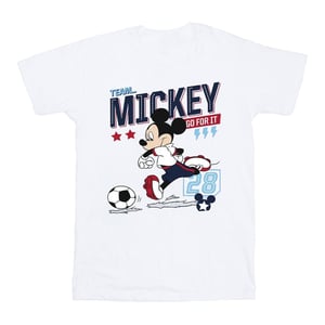 Disney Jongens Mickey Mouse Team Mickey Voetbal T-shirt (Wit)