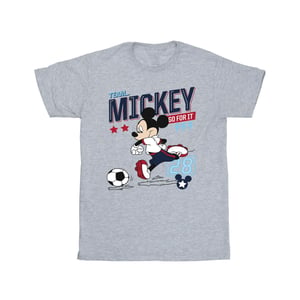 Disney Jongens Mickey Mouse Team Mickey Voetbal T-shirt (Sportgrijs)