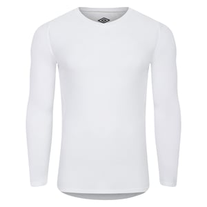 Umbro Heren Pro Base Layer Top met lange mouwen (Wit)