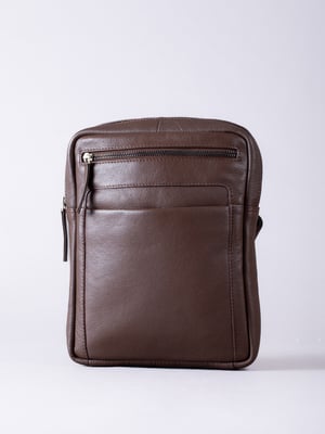 Explorer Leather Messenger Bag in Brown