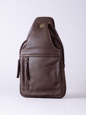Explorer Leather Sling Bag In Brown