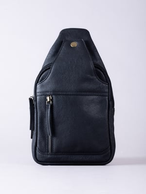 Explorer Leather Sling Bag in Black