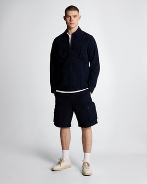 Lyle & Scott Geventileerde Overhemd - Donker Mnavy
