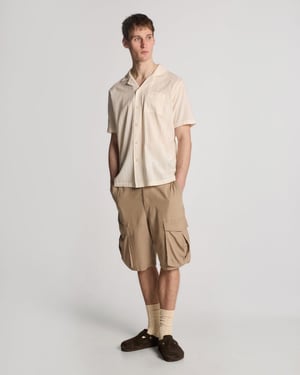 Lyle & Scott Broderie Resort Shirt - Beige