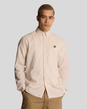 Lyle & Scott Linnen Oxford Shirt - Geel