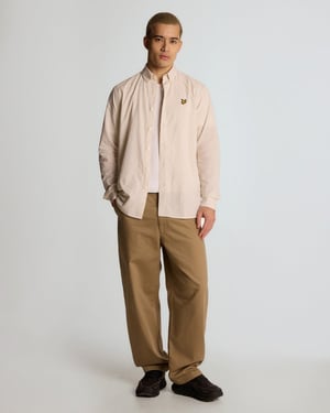 Lyle & Scott Linnen Oxford Shirt - Geel