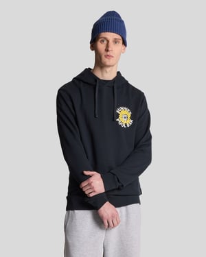 Lyle & Scott Solglasögon Pool Bar Grafisk Huvtröja - Mörk Marinblå