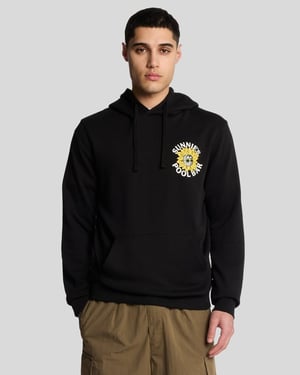 Lyle & Scott Zonnebrillen Pool Bar Graphic Pullover Hoodie - Zwart