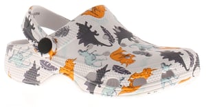 Younger Childrens Clog Sandals Dinosaur white