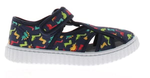 Chatterbox Infants Childrens Canvas Pumps Sandals Chat Rex navy