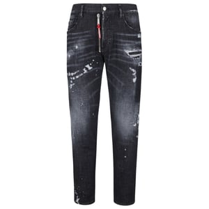 Dsquared2 Skater Jean Ripped lår Paint Splatter Black Wash Jeans
