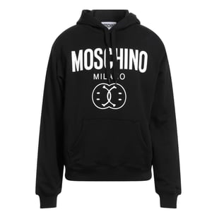 Moschino Dubbel Smiley Svart Huvtröja