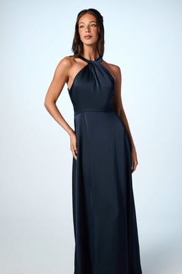 Coast Honoured Twist Halterneck Satin Maxi Bridesmaid Dress