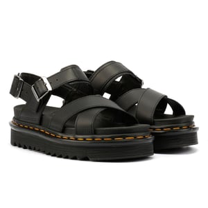 Dr. Martens Voss II Athena Dames Zwart Leren Sandalen