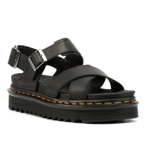 Dr. Martens Voss II Athena Dames Zwart Leren Sandalen