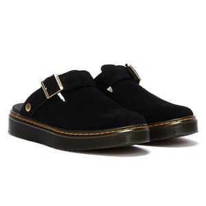 Shop Voor Dr. Martens Carlson Eh Suede Faux Fur Zwarte Sandalen