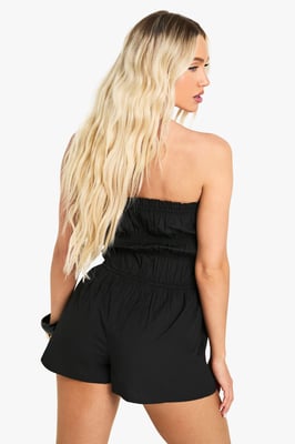 Cotton Poplin Ruched Playsuit